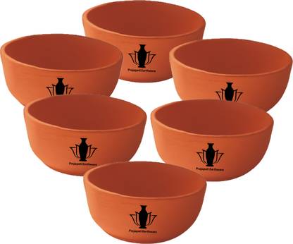 Prajapati Earthware Earthenware Serving Bowl Clay Serving Bowl Earthenware Sauce pack of 4 Disposable