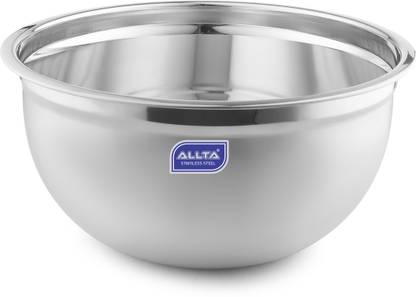 ALLTA Stainless Steel Mixing Bowl Export Quality Heavy Gauge German Bowl - 26cm |4500 ML|Salad Bowl|Extra Deep