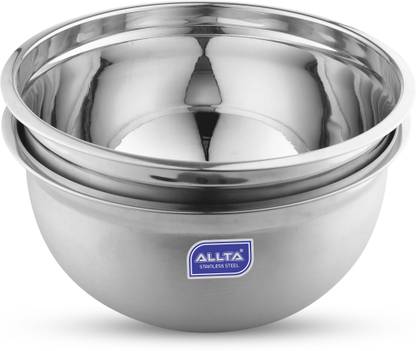 ALLTA Stainless Steel Mixing Bowl Export Quality Heavy Gauge German Bowl - 26cm 4500 ML 3 Pcs | Extra Deep