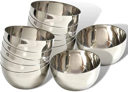 GALOOF Stainless Steel Vegetable Bowl stainless steel heavy gauge bowl set of 12