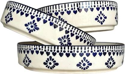 annik Ceramic Serving Bowl Stylish Premium Flat Serving Bowls, Salad Tray, Snack, Pasta Plates, Set of 3