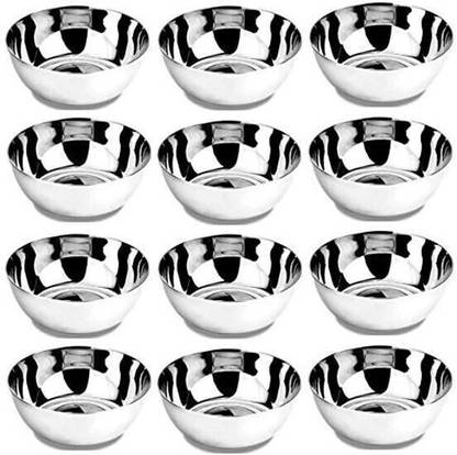 humneed Steel Serving Bowl Stainless Steel 150 ml Katori/ Bowl Set