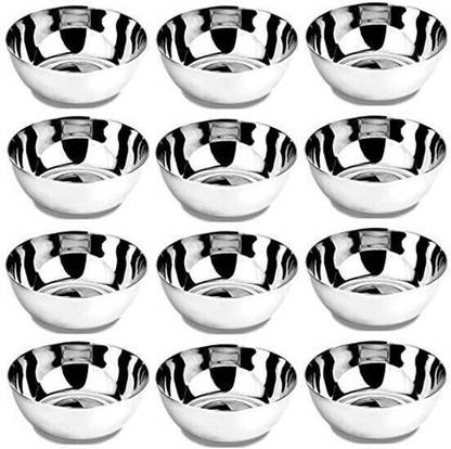 humneed Steel Serving Bowl Stainless Steel 150 ml Katori/ Bowl Set