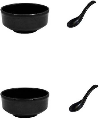 Super Dine Melamine Soup Bowl Matt Finish Soup Bowl with Spoon