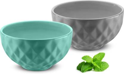 Urban Chef Ceramic Serving Bowl Prism Ceramic Handcrafted Shine Matte - Ceramic Bowl Set - Microwave Safe Salad/ Soup/ Cereal/ Serving Bowl Ideal For Self Use Or Gift for Friends, Anniversary, Birthday