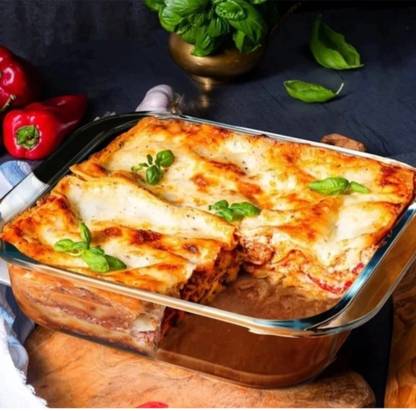 TDMM Borosilicate Glass serving bowl, Tray, Container Oven Safe 1100 ml Baking Dish