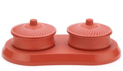 Finner Plastic Serving Bowl Unbreakable Multipurpose Kitchen Handi Shape Bowl with Lid