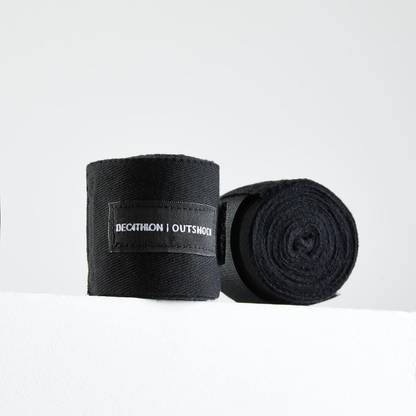 dynamics DECATHLON, Adult Boxing Wraps, 2.5m Black, Semi-Stretch Canvas, Hand Wraps, Multicolor Boxing Hand Wrap