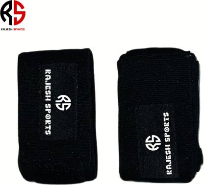 RAJESH SPORTS Stretchable Boxing Hand Bandages, 4.5 Meter Black Boxing Hand Wrap