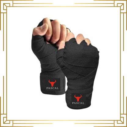 Pascal Professional Boxing/weight Lifting / Hand Bandage (1 Pair) Black Black Boxing Hand Wrap