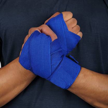 uRock Boxing Hand Wraps, Stretch wrap, Spandex Bands, Hand Bandage, Protectors Blue Boxing Hand Wrap