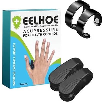 Shreeyogi 4pc Acupressure Therapy Dual Rings & Clips for Stress Relief Massager Bp Monitor Adapter