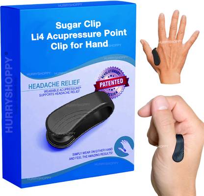 HurryShoppy Blood Sugar Control Acupressure Point Clip for Headache Tension Relief Massager Bp Monitor Adapter