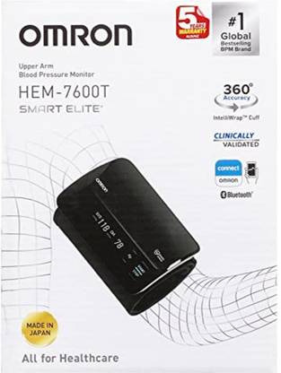 OMRON Smart Elite+ HEM 7600T Tubeless 360° Accurate Digital Blood Pressure Monitor Bp Monitor Cuff