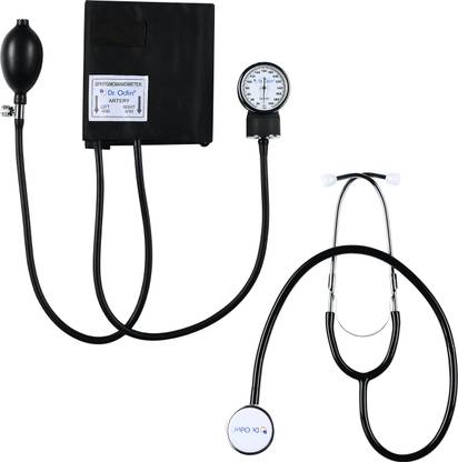 Dr. Odin Professional Aneroid Sphygmomanometer with D-RING & Stethoscope OD-50A OAS 102 Professional Aneroid Sphygmomanometer with D-Ring | Stethoscope| Black Bp Monitor