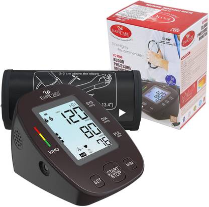 EASYCARE (German Tech.) Automatic Wrist Blood Pressure Monitor with large LCD display , Adjustable BP Cuff and Irregular Heartbeat Detector Bp Monitor