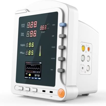 MEDILMA CMS 5100- 3 Para Patient Monitor, 8” high brightness LCD display, Heart Rate, BP CMS 5100- 3 Para Patient Monitor, LCD display, Measures Heart Rate, BP Bp Monitor