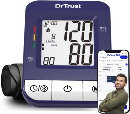 Dr Trust (USA) Icheck Bluetooth Connect Digital Automatic Blood Pressure Checking Machine Model 118 Bp Monitor