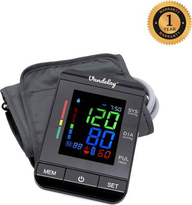 Vandelay CQR-BP1000 Blood Pressure Monitor - ARM- Fully automatic - One Touch to Use (Black) Bp Monitor