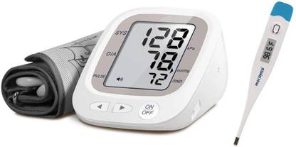 NISCOMED PW-218 Fully Automatic Digital Blood Pressure Monitor Fully Automatic Digital Blood Pressure Monitor with Digital Thermometer Bp Monitor