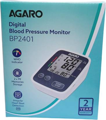 AGARO Digital Blood Pressure Monitor BP2401, WHO Indicator, Batteries Included, BP2401 Bp Monitor