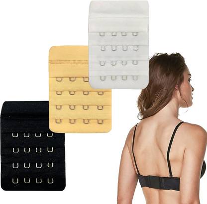 Aakriti Women's Soft Comfortable Elastic Bra Extenders Bra Extension | Bra Band 4 Row 4 Hook Extender