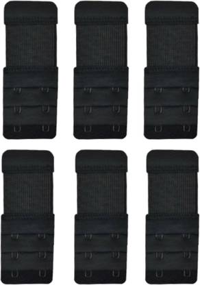 Q4S Elastic Bra Back Extender BLACK for Versatility with storage pouch Hook Extender