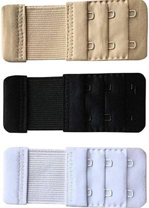 Riwaaz Creation Bra Hook Extender-2 Hook - 3 Eye (with Extra Elastic) Bra Extensions Hook Extender