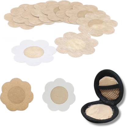 Peralent Women's & Girls Disposable Premium Nipple Cover Adhesive Sticker Pasties Cotton Peel and Stick Bra Petals