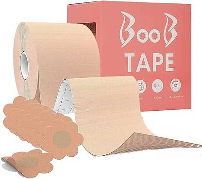 APOPHIS Boob Tape for Breast Lift Includes Nipple Covers Body Tape for Push up & Shape Cotton Push Up Bra Petals