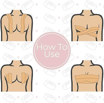 My Machine Breast Lift Tape Strapless Pushup Boob Tape Sweat-Proof Lingerie Fashion Tape Nursing Breast Pad