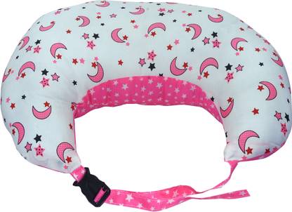 Growing Steps New Born Baby 100 % Cotton Breastfeeding Pillow, Buckles Adjustment with Zip Breastfeeding Pillow