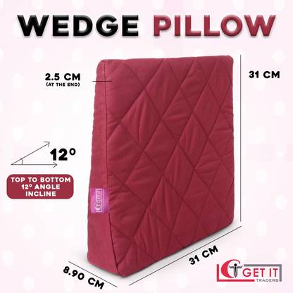 Get IT Mutli Purpose Wedge Pillow, Removable cover with Zip Breastfeeding Pillow