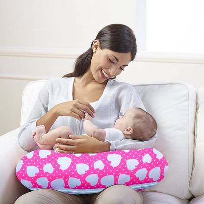 Get IT Breast feeding Recron Pillow, Removable cover with Zip, Buckle Adjust,MomsGift Breastfeeding Pillow