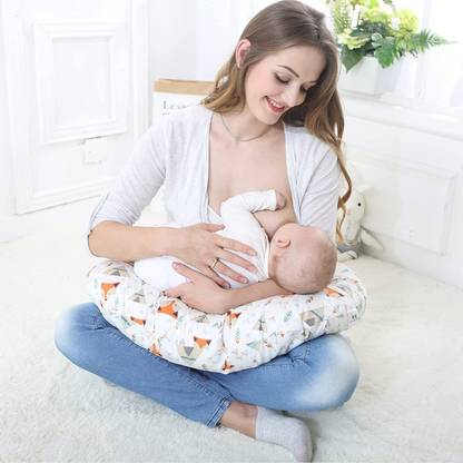 Woomzy 100 % Cotton Breastfeeding Pillow, Buckles Adjustment with Zip Micky Premium Breastfeeding Pillow