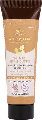 Areoveda Natural Nipple Cream, Soothes Sore Nipples, Breastfeeding Safe with Turmeric