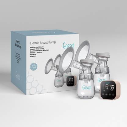 Cosset Electric Breast Pump with 4 mode and 9 levels,Rachageable Battery,BPA Free  - Electric