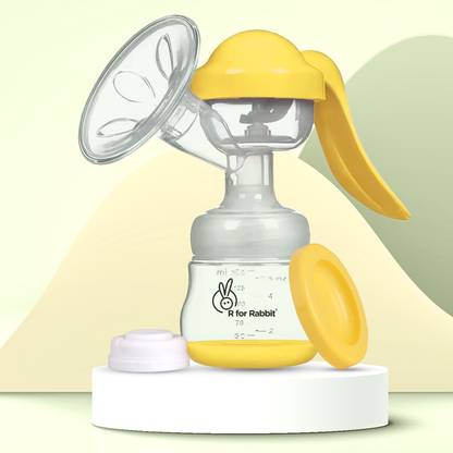 R for Rabbit First Feed Cozy Breast Pump | 2 Level Suction Adjustment | Soft & Gentle  - Manual