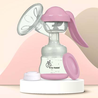 R for Rabbit First Feed Cozy Breast Pump | 2 Level Suction Adjustment | Soft & Gentle  - Manual