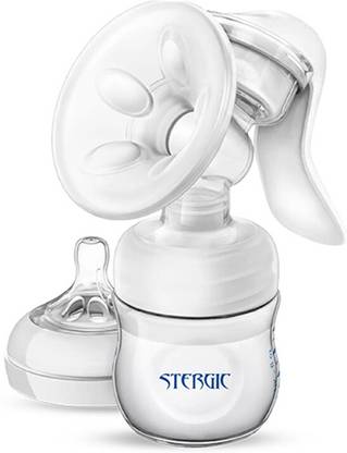 STERGIC Comfy Manual Breast Pump with 3 Intensity Levels Suction Adjustment BPA Free  - Manual