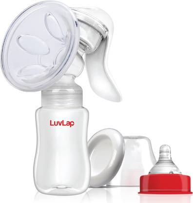 LuvLap Adore Manual Breast Pump, 2 Level Suction Adjustment, Soft & Gentle, BPA Free  - Manual