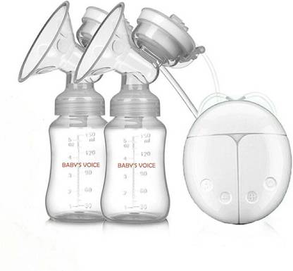 Baby's voice Double Breast Pumps, Safe Milk Storage Dual with USB and Lid for Breastfeeding  - Electric