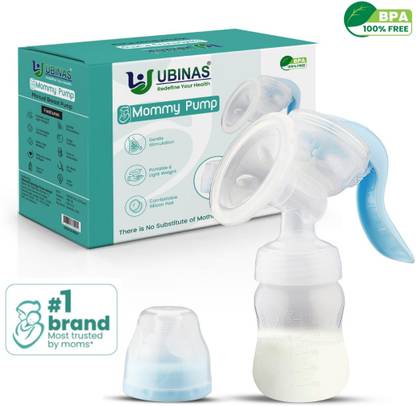 Ubinas Manual Breast Pump | Easy Silicone Massage Cushion with One Year Warranty  - Manual