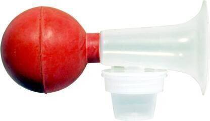 MD CRATION Breast Reliever Pump with Milk Container - Manual (Red, Clear)  - Manual
