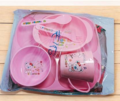 Sudha Baby feeding Utensil with cup, bowl.plate and spoon 1 Size Breast Supple Cup