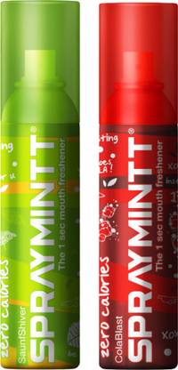 Spraymintt 1 Second Instant Mouth Freshener Combo - Saunfshiver + Colablast Spray