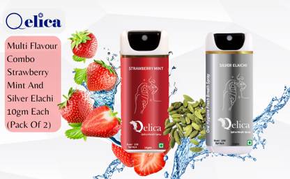 Qelica Instant Mouth & Breath Freshner Spray For Fresh & Bad Breath, Kissing 100+ Spray Spray