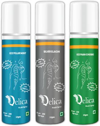 Qelica Instant Mouth and Breath Freshner Ice Effect Coolest Long Lasting Spray