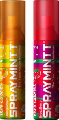 Spraymintt 1 Second Instant Mouth Freshener Combo - Orangewave + Breezberry Spray