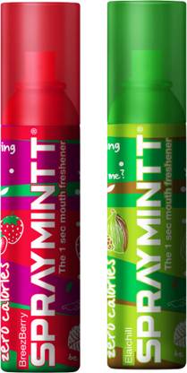 Spraymintt 1 Second Instant Mouth Freshener Combo - Breezeberry + Elaichill Spray
